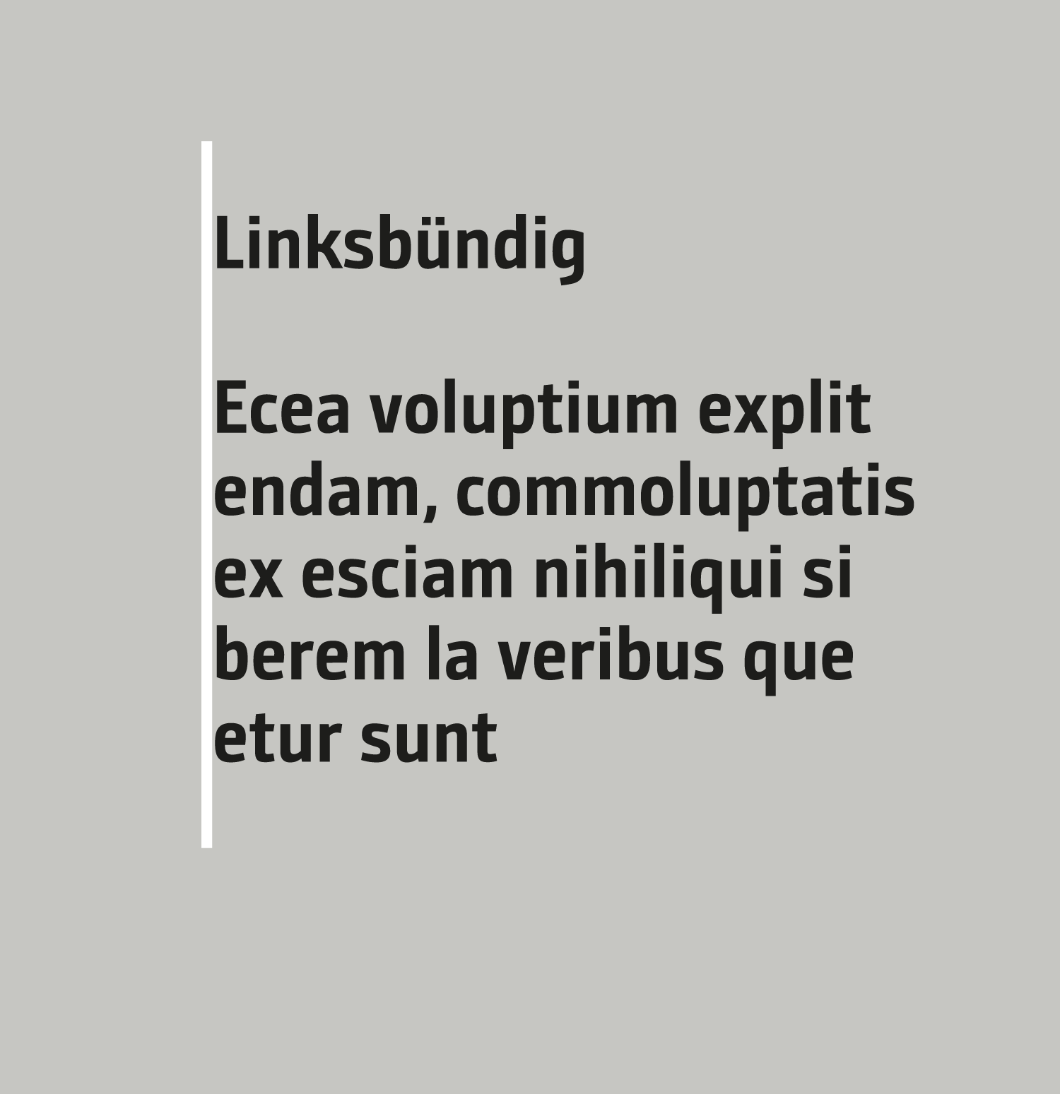 Links bündig – die funktionale<br />
Ausrichtung